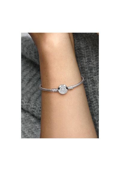 Lunarie Taç Detaylı İmza Klipsli Charm Bileklik Gümüş