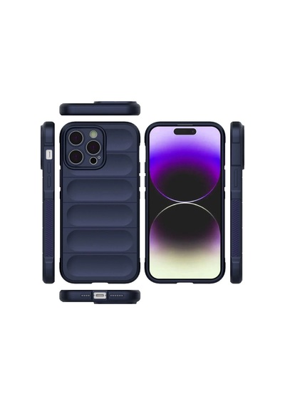 Mey İthalat Apple, Uyumlu iPhone 15 Pro Max Kılıf Optimum Silikon - Lacivert