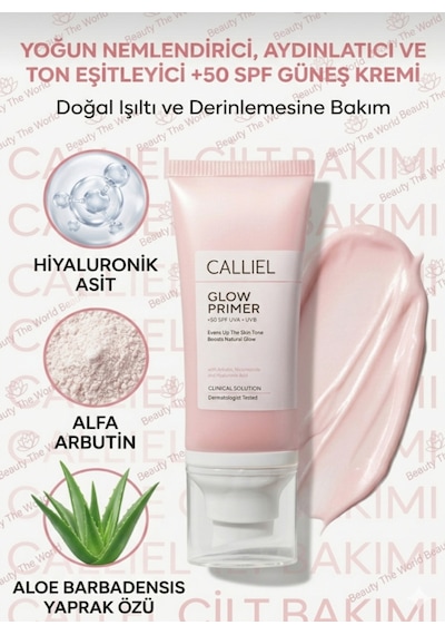 Calliel Ton Eşitleyici Aydınlık Verici Yoğun Nemlendirici Güneş Kremi SPF50+ 80 ML