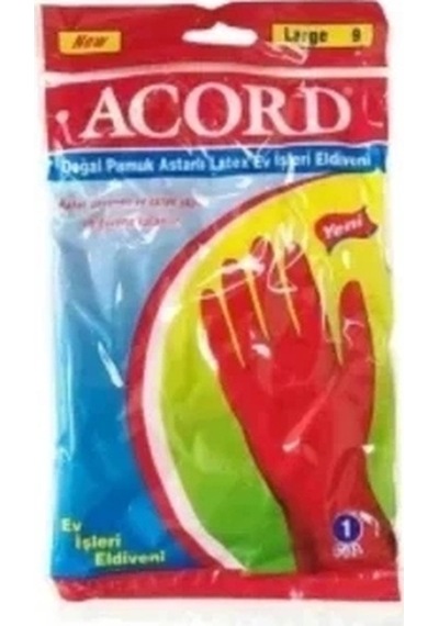 Acord Kırmızı Bulaşık Eldiveni L Beden