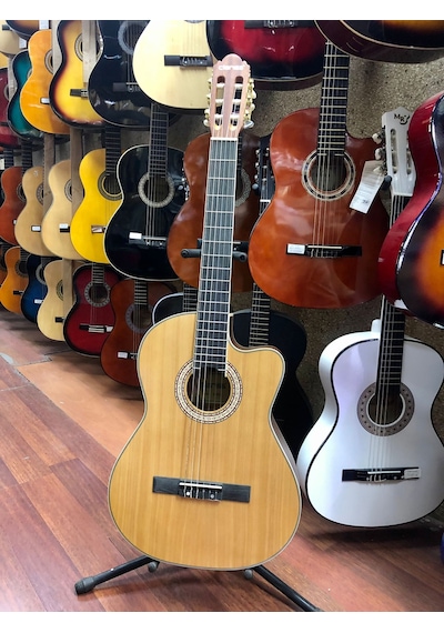 Clariss Kesik Kasa Mat Naturel Klasik Gitar Hg400nc