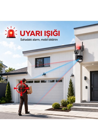 Ultratekno Ic-d9 8mp Çift Lens Ptz Akıllı Wifi Güvenlik Kamerası