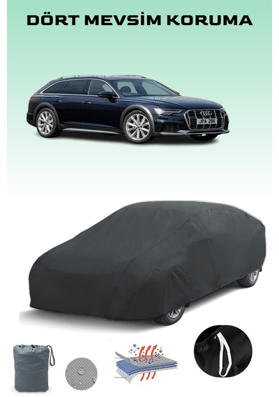 Siyah Audi A6 Allroad Quattro 2019 - 2021 Araba Brandası, Oto Örtüsü, Araba Çadırı Siyah