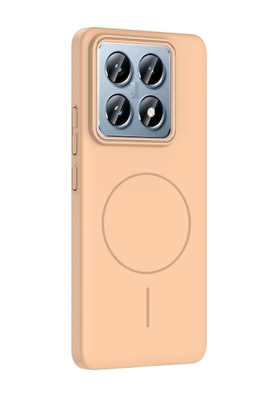 Xiaomi 14t Pro Kılıf İnce Magsafe Kamera Yükseltili Yumuşak Silikon Pazarplus Mürdüm