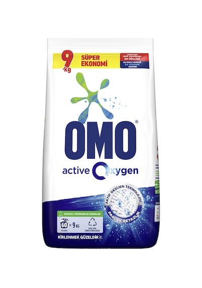Omo Active Oxygen Beyazlar için Toz Çamaşır Deterjanı 9 KG
