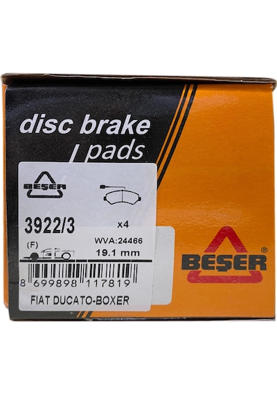 Beşer 3922/3 Ön Fren Balatası Fiat Ducato - Boxer Çift Fişli