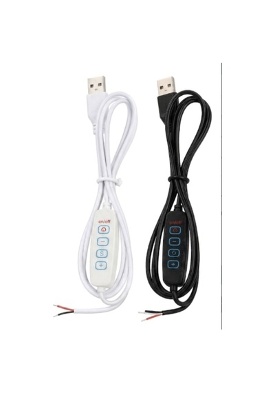 Usb Uçlu Dimmer Arapuar Kablosu 2 Mt. Ic-192k Siyah
