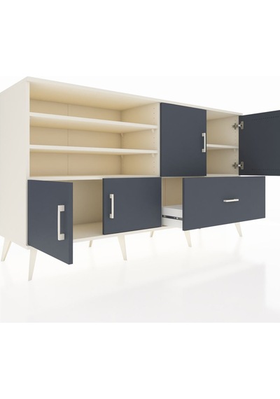 Hyperion Konsol 5 Raflı Tek Çekmeceli 4 Kapaklı 176x44x99 Aytaşı- Aytaşı-antrasit Hyperion Konsol 5 Raflı Tek Çekmeceli 4 Kapaklı 176x44x99 Aytaşı- Aytaşı-antrasit