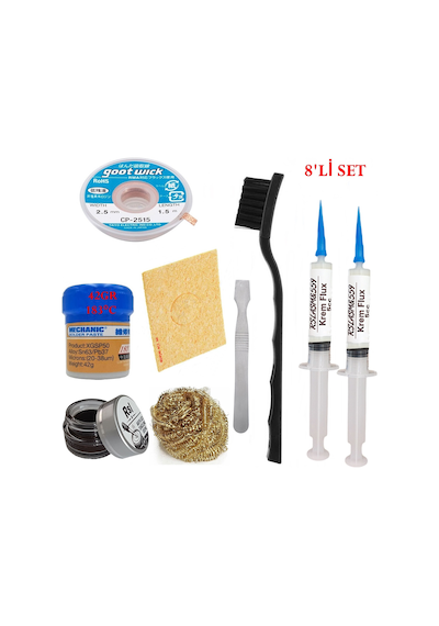 Mechanic Krem Lehim 183 C 42gr Havya Uc Temizleyici Flux Lehim Toplama Cp-2515 Lehim Emme Teli Spatula Stk05