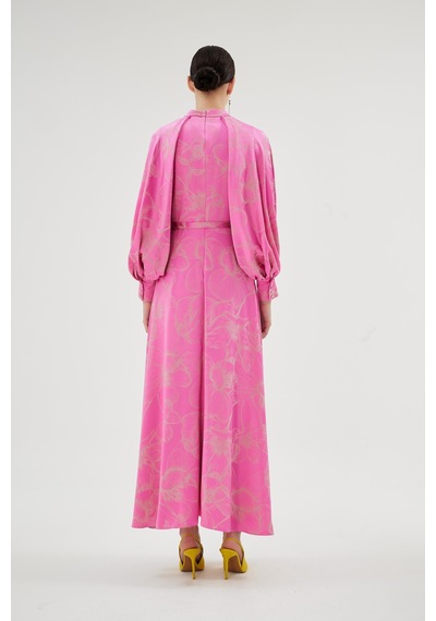 Senna Marıposa Elbise Pembe Pembe