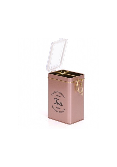 Sn Tea Rose Desenli Kilitli Kapaklı Dikdörtgen Metal Saklama Kabı, 7.5 X 10 X 15 Cm, 1 Lt Çok Renkli
