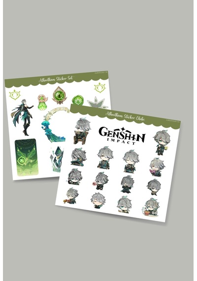 Genshin - Alhaitham 2'li Sticker Seti Parlak Kağıt