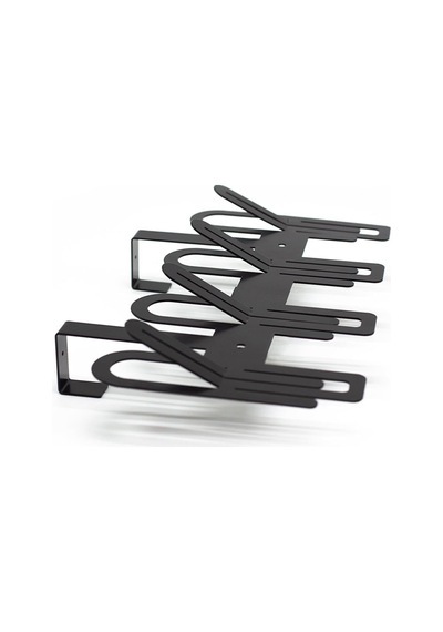 Metal Modern Desenli Çok Amaçlı Metal Kapı Arkası Askılığı Siyah Çok Renkli