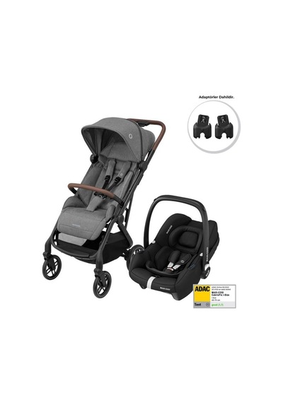 Maxi-Cosi Soho-Cabriofix I-Size Ana Kucaklı Ultra Kompakt  Seyahat Sistem Bebek Arabası Grey-Black