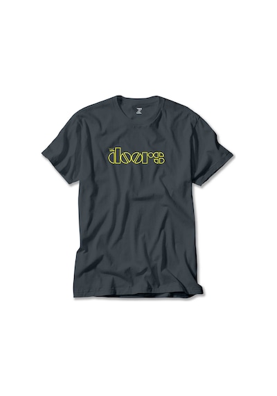 The Doors Logo Yellow Füme Tişört Füme