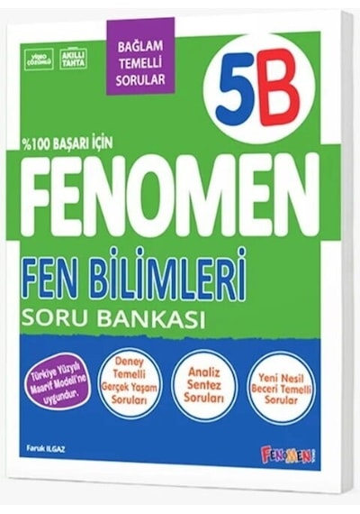 5. Sınıf Fen Bilimleri B Fenomen Soru Bankası Fenomen Okul Yayınları