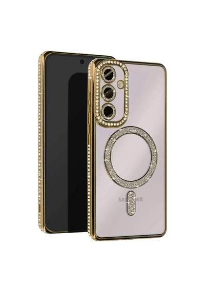 Newface Samsung Galaxy A36 Joke Simli Magneticsafe Kılıf - Gold Altın
