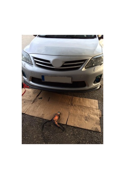 Toyota Corolla 06-12 Uyumlu Ön Lip Tampon Eki Body Kit Yumuşak Mat Siyah Kırılmaz