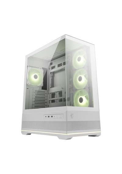 Msı Mag Pano 110r Pz Whıte Temperli Cam 3x120mm 1x120mm Argb Fan Atx Beyaz Panoramik Gaming