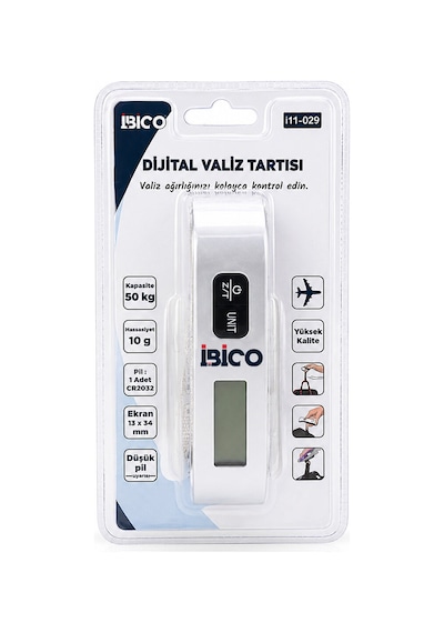 Valiz Model Dijital Valiz Terazi Tartı Kantar Pilli Max 50kg Hasassiyet 10gr İ11-029 5570