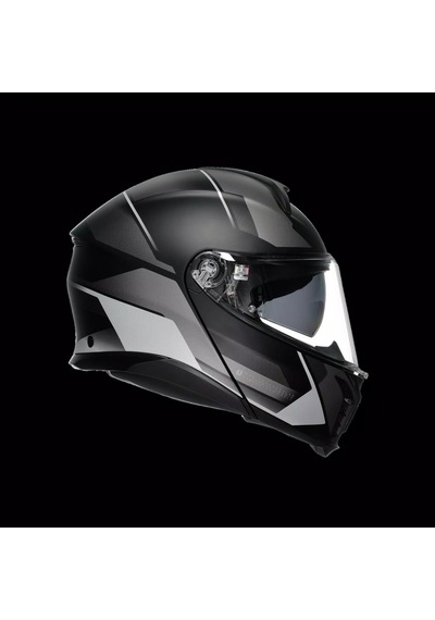 Agv Kask/tourmodular Multı Mplk Perceptıon Matt Black Sılver Çok Renkli