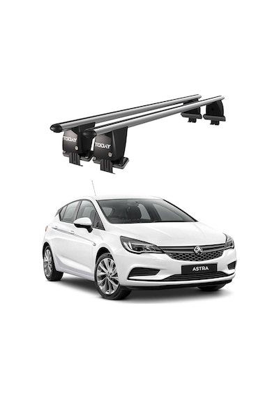 Royal Opel Astra 2016-2021 Uyumlu Gri Kilitli Ara Atkı Port Bagaj Tavan Barı