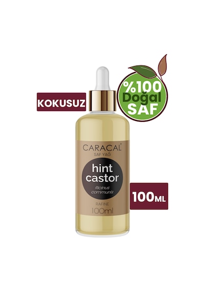 Caracal Hint Yağı %100 Saf Doğal Saç Yüz Kaş Kirpik Cilt Bakım Yağı 100 Ml