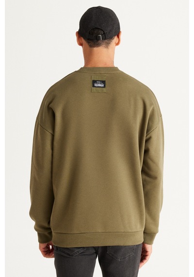 AC&Co / Altınyıldız Classics Erkek Hakı Oversize Bol Kesim Bisiklet Yaka %100 Pamuk Sweatshirt Haki AC&Co / Altınyıldız Classics Erkek Hakı Oversize Bol Kesim Bisiklet Yaka %100 Pamuk Sweatshirt Haki