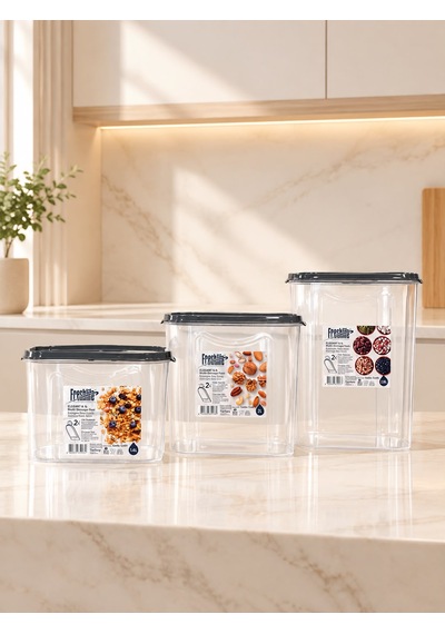 Freshlife 3 Lü Erzak Kabı Şeffaf