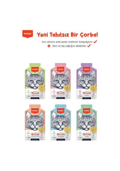 Karışık Aromalı Kedi Çorbası 50 Gr X 6 Adet Sıvı Kedi Ödülü