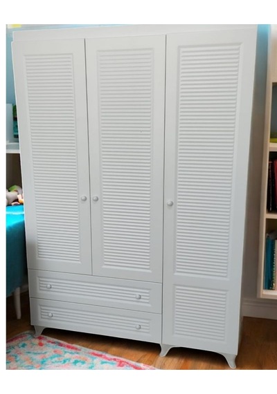 3 Kapaklı Beyaz Panjur Mdf Dolap Şık, Dayanıklı Ve Geniş Depola 3 Kapaklı Beyaz Panjur Mdf Dolap Şık, Dayanıklı Ve Geniş Depola