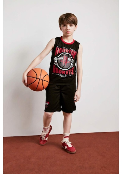 Defacto Nba Houston Rockets Bisiklet Yaka Atlet Erkek Çocuk H2956a826hsbk81 Siyah-bk81