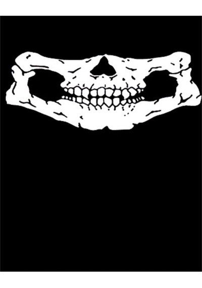 Buffalo Bandana Skeleton Siyah