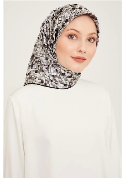 Armine Twill İpek Eşarp 23ka9004 05 Gri