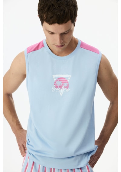 Penti Erkek Renkli Surfer Şortlu Pijama Takımı Çok Renkli
