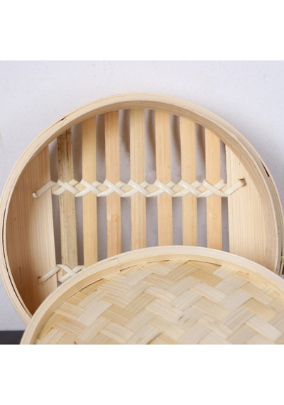 Dim-sum Bambu Buharda Pişirme Ve Saklama Kabı 16 Cm