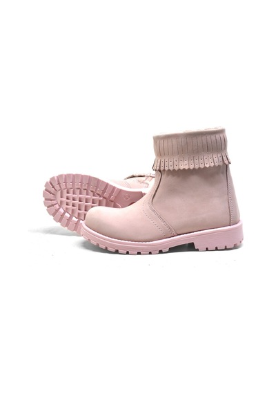 Raker Chiron Hakiki Deri Pembe Fermuarlı Kız Çocuk Bot Çizme Pembe