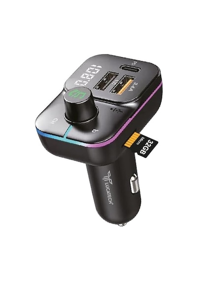 Usb Flash + Hafıza Kart Uyumlu Fm Transmitter - Araç Şarjı Ve Bluetooth Kiti