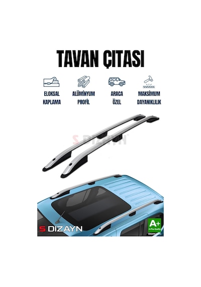 Drstunıng S-dizayn Citroen Jumpy 3 Uzun Şase Aluminyum Gri Tavan Çıtası 2017 Üzeri A+ Kalite
