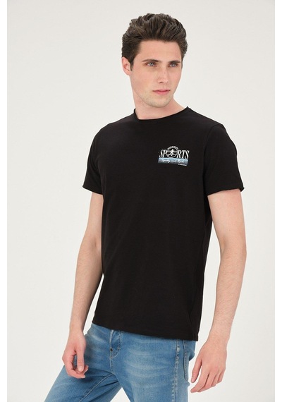 Rich Erkek Yıkamalı Basic T-shirt Tişört %100 Pamuk Tişört SIYAH Rich Erkek Yıkamalı Basic T-shirt Tişört %100 Pamuk Tişört SIYAH