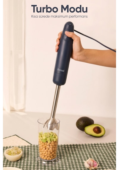 Fressi FR-HB271 1500 W Paslanmaz Çelik Bıçaklı Turbo El Blender