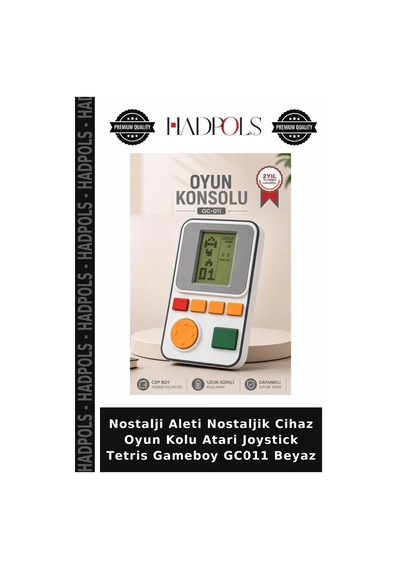Nostalji Aleti Nostaljik Cihaz Oyun Kolu Atari Joystick Tetris Gameboy Gc011 Beyaz