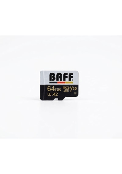 Baff 64 Gb Micro Sdxc Hafıza Kartı - 4k Video Kayıt Destekli U3 A2 V30 Kamera, Güvenlik Kamerası Ve Araç Içi Kamera Kartı