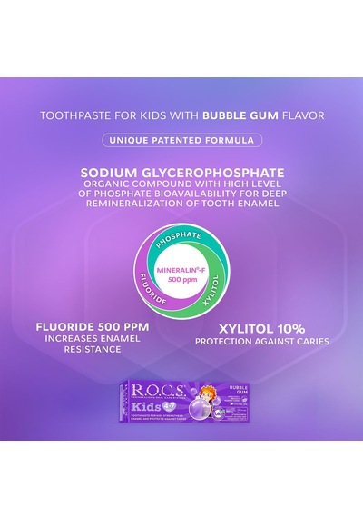 Lexroo Kids 4-7 Yaş Florürsüz Diş Macunu Balon Sakızı Tadında