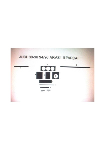 Audi 80 / 100 1994-1996 11 Parça Torpido Kaplama Renk Ceviz