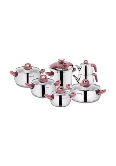 Korkmaz Bella Rosegold 14 Parça Hiper Set A1756-1 Gümüş