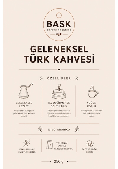 Bask Coffee Geleneksel Türk Kahvesi 250g