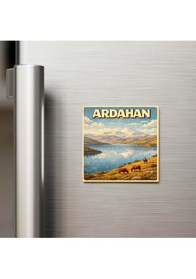 Ardahan Şehri - Pop-art Travel Buzdolap Magneti