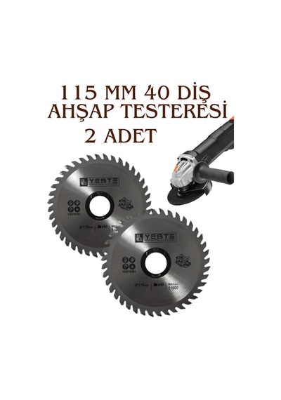 2 Adet Odun Kesme Çelik Testere Ahşap Ve Sunta Kesme Testeresi 115mm 40 Diş Profesyonel-karbür Elmas