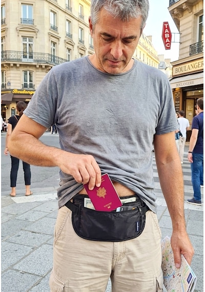 Travel Check - Siyah Seyahat Güvenlik Bel Para Çantası Kesesi
